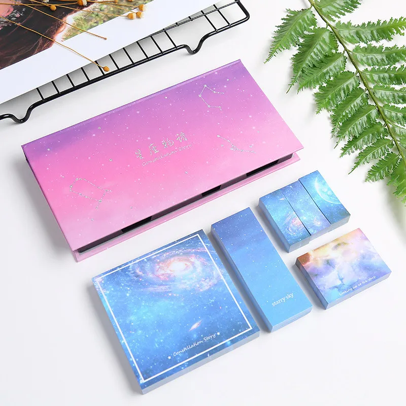 

480 Sheets/pack Creative Constellation Loose Leaf Decoration Memo Pad Colors Sticky Notes Office Memo Note
