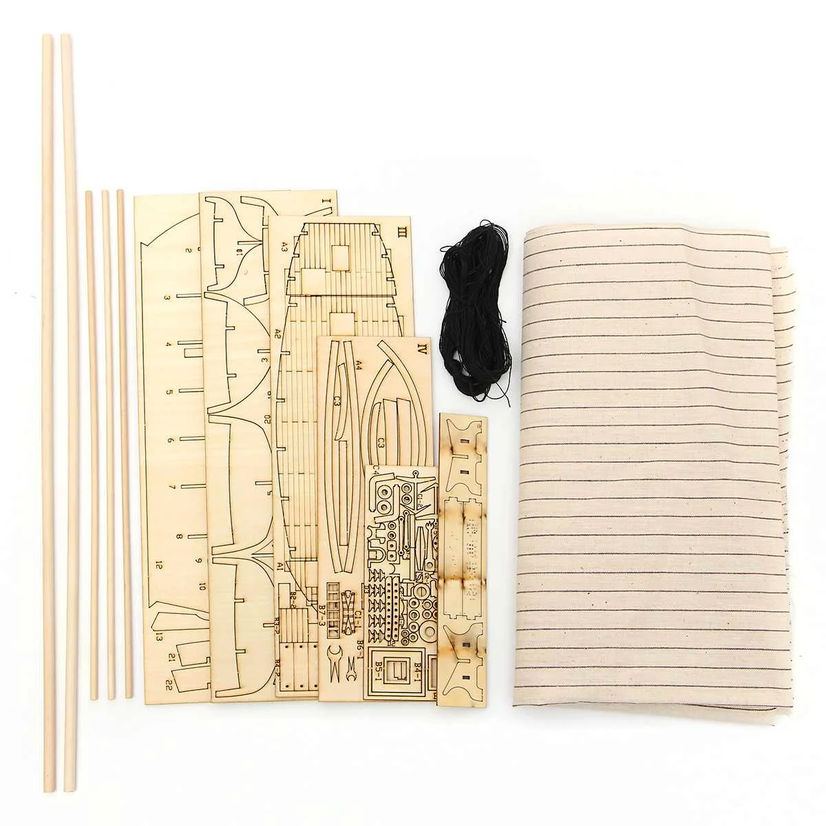 

18 inch Classics Sail Boat Model Wooden Swedish Sailboat Ship Kits Home Model Building Kits Decoration Boat Gift Toy