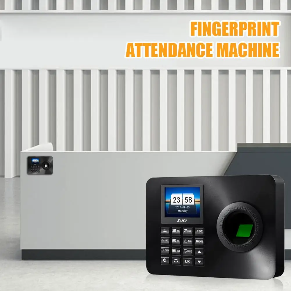 

ZK-TA10 Fingerprint Password Recognition 2.4 inch HD Color Screen Access Control Checking-in Recorder U-disk Output 175x125x35mm