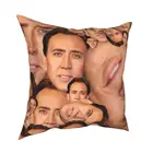 Николя клетка коллаж актера Подушка Чехол Печатный чехол для подушки из полиэстера украшения подушки Чехол покрытие автомобиля квадратный 40*40 см