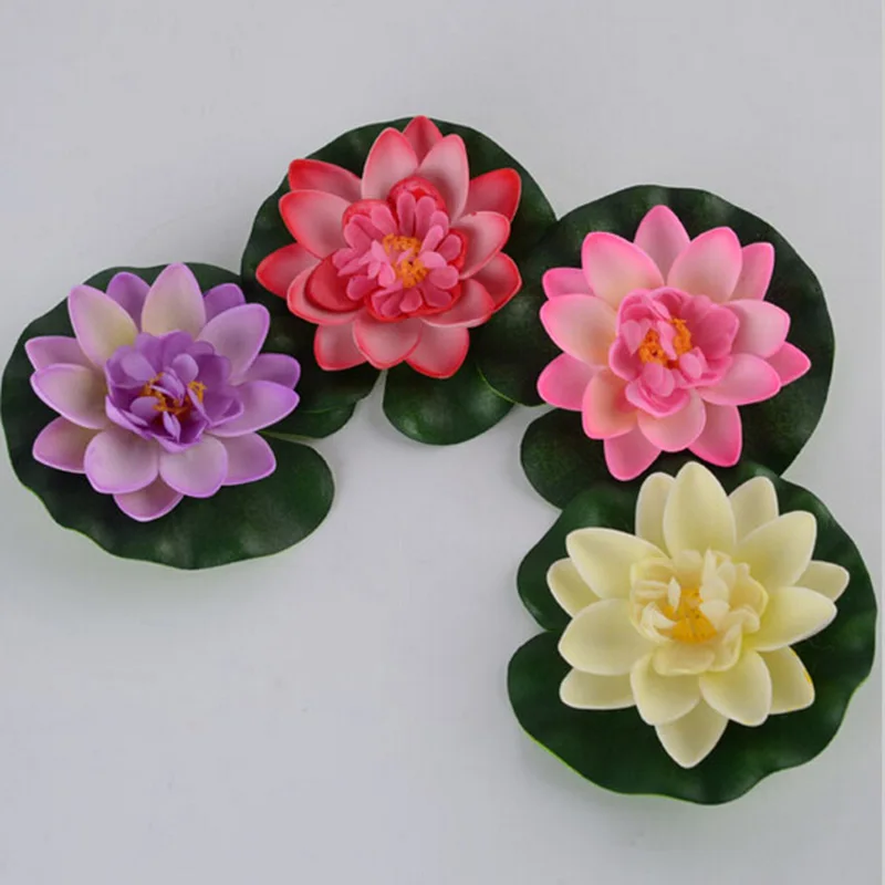 

NEW 1PC Floating Artificial Lotus Ornament for Aquarium Fish Tank Pond Water lily Lotus Fake Flowers Home Decoration Wholesale