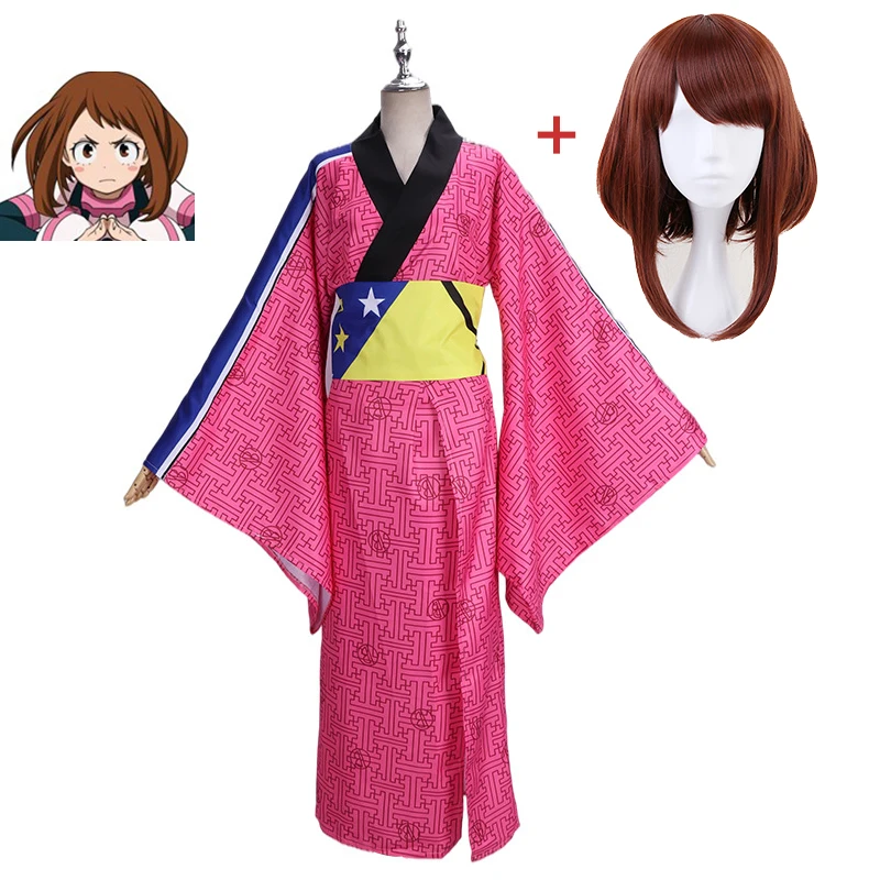 Костюм для косплея аниме Моя геройская Академия очако урарака кимоно милая
