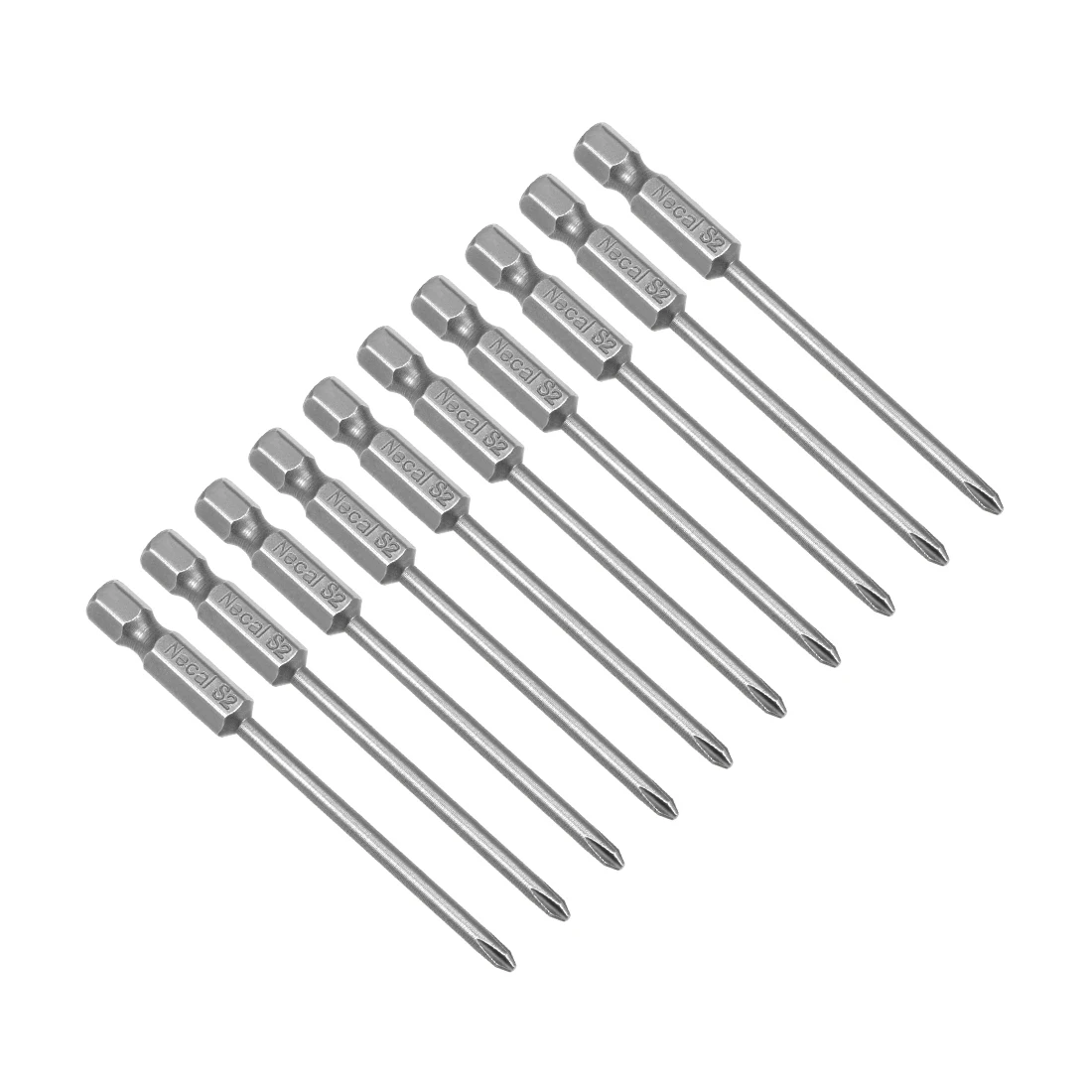 

uxcell 10Pcs 1/4-Inch Hex Shank 75mm Length Phillips 3PH1 Magnetic Screw Driver S2 Screwdriver Bits