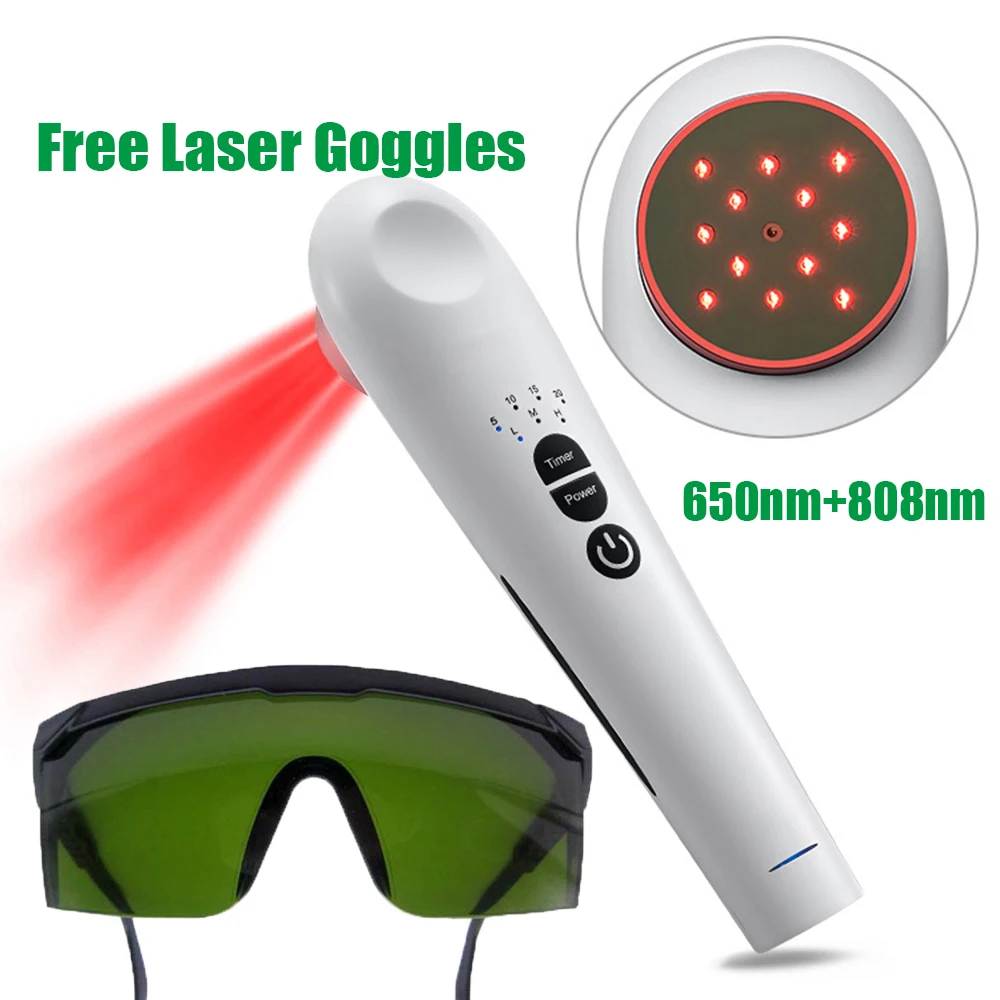 

Cold Laser Red Light Therapy Device,Handhold Massage Instrument,LLLT for Arthritis, Rheumatism,Muscle Pain Relief, Safe for Pet