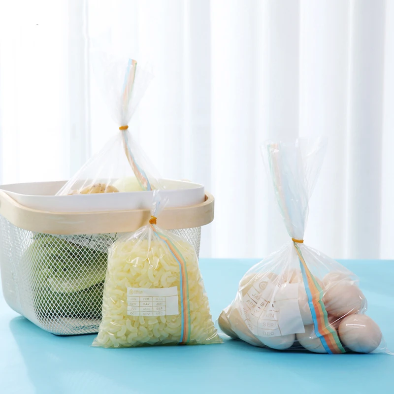 40 шт./компл. BPA БЕСПЛАТНО пластиковый мешок для хранения еды многоразовый