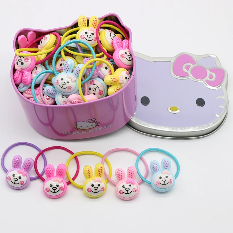 Hello kitty Аксессуары для волос Набор заколки для волос эластичные ленты для волос Детские Девочки ожерелья, браслеты, ювелирные изделия подарки на Рождество и день рождения