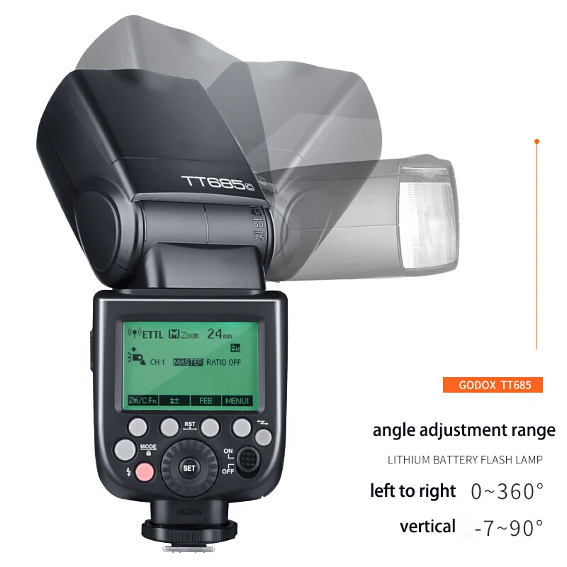 Godox TT685 Вспышка TTL HSS 1/8000s GN60 вспышка для камеры совместимая с Canon Nikon Sony Fuji
