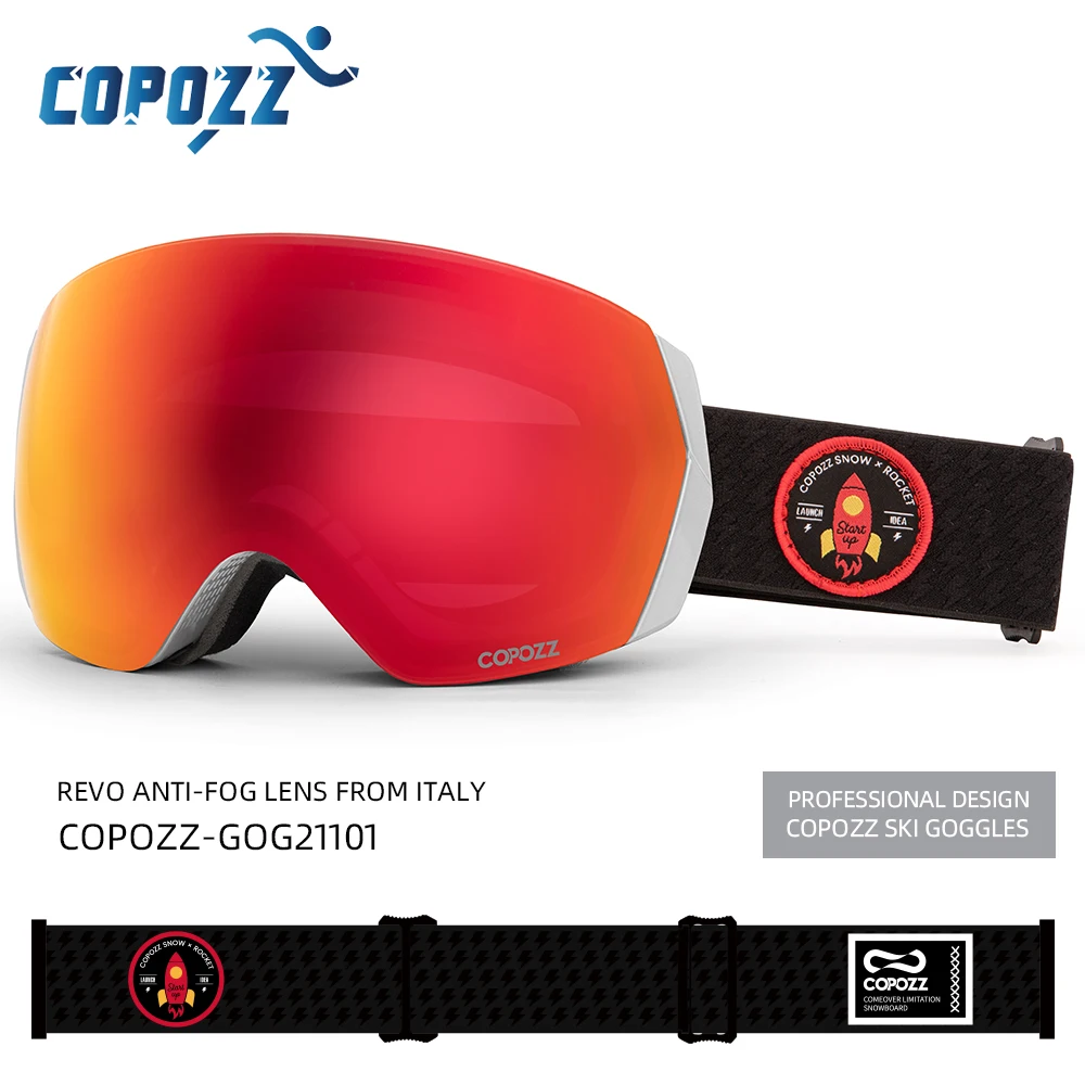 COPOZZ ماركة المهنية تزلج نظارات مزدوجة الطبقات مكافحة الضباب UV400 الرجال النساء الشتاء الثلوج نظارات على الجليد نظارات رياضية