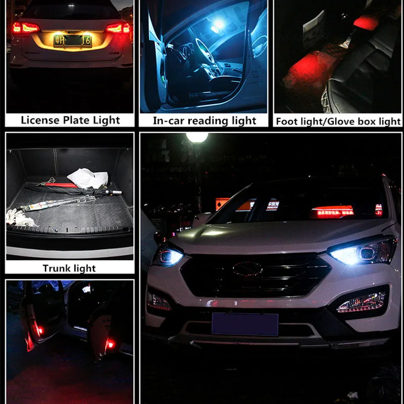 T10 W5W светодиодный автомобильный светильник для межкомнатной двери подходит Toyota