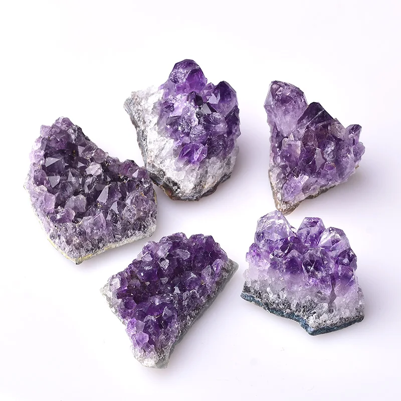 

1pc Natural Amethyst Crystal Cluster Quartz Raw Crystals Healing Stone Decoration Ornament Purple Feng Shui Stone Ore Mineral