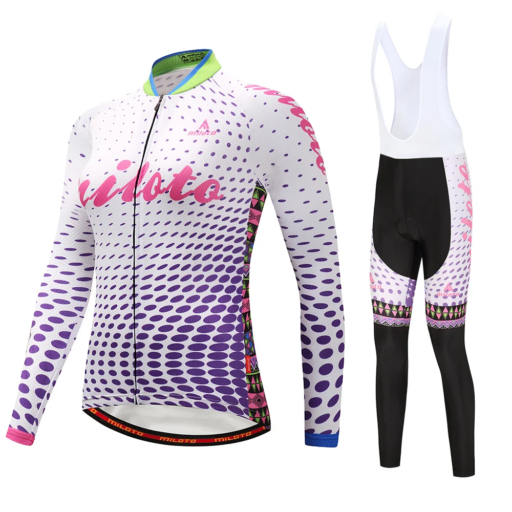 Женская футболка для велоспорта Красная с длинным рукавом шоссейного или