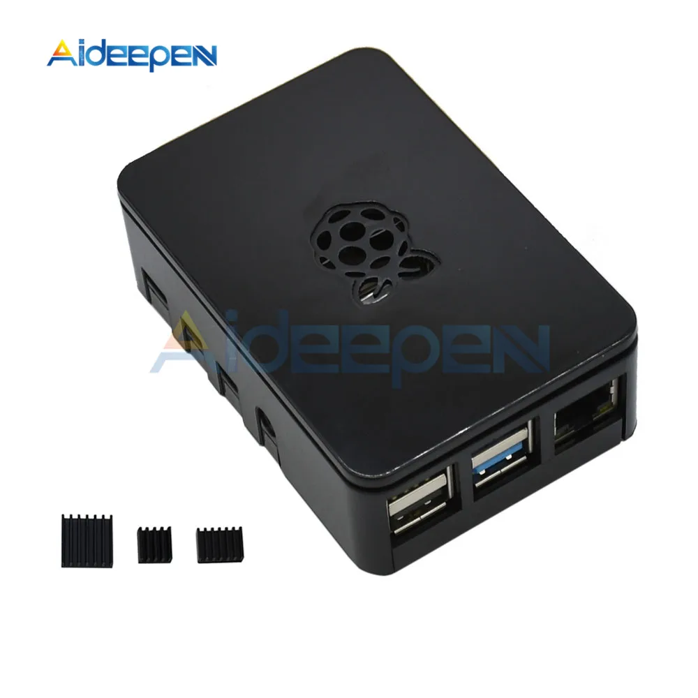 Черно-белый чехол для Raspberry PI 4 Модель B ABS пластиковый чехол Корпус корпуса КОРПУСА ДЛЯ PI4 с радиатором