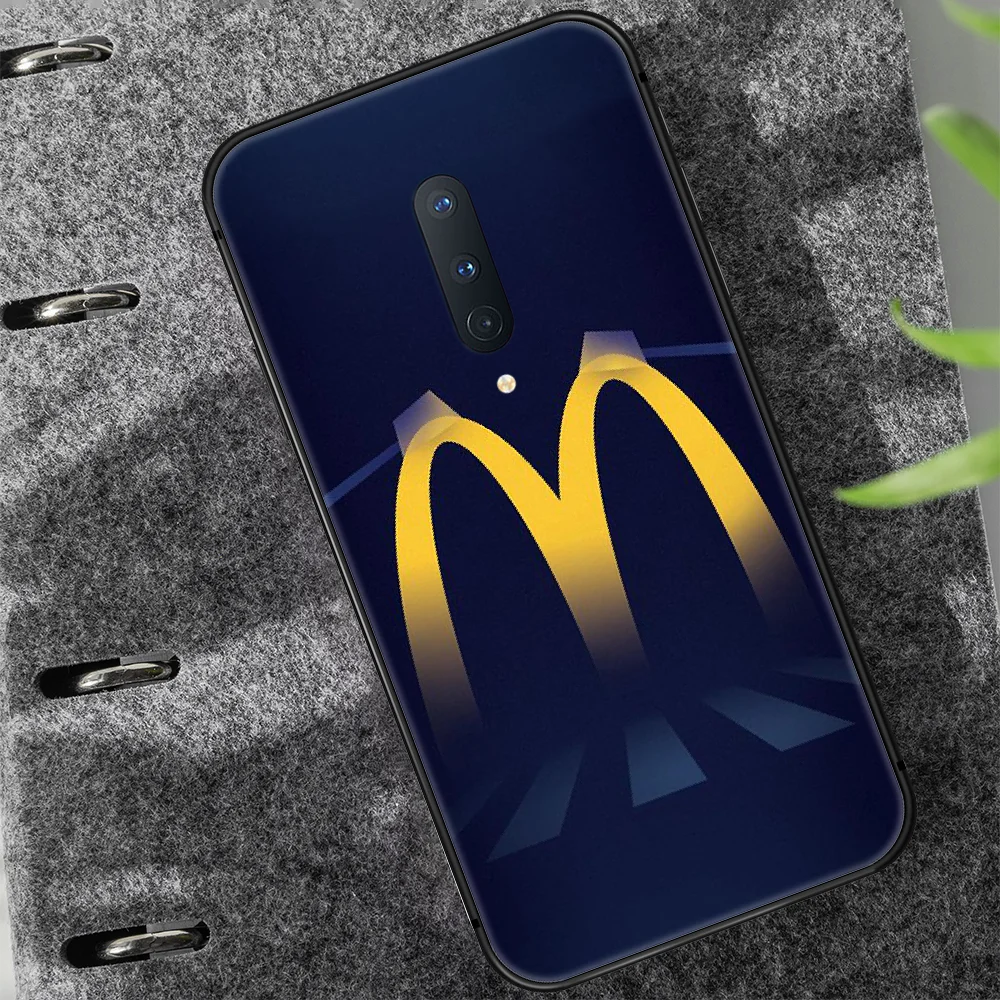 

McDonalds M popular Phone Case Cover Hull For 1+ Oneplus 5T 6 6T 7 7T 8 8T Pro black Prime Silicone Shell Luxury Coque Soft