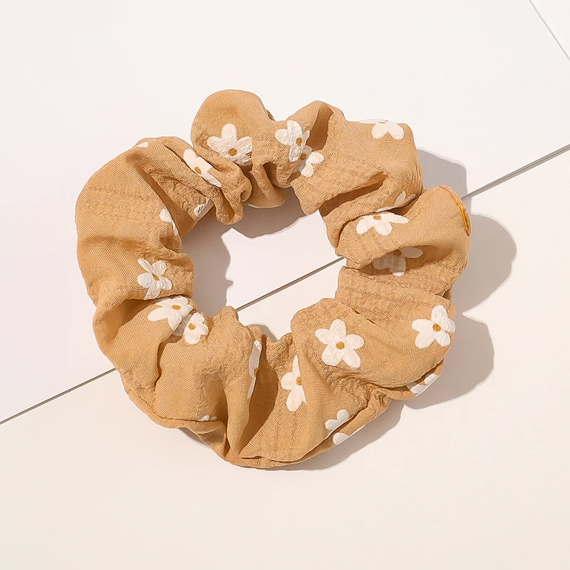 

Sweet Puffs Flowers Floral Hair Scrunchies Elastic Hair Bands Ponytail Hair Accessories Hair Rope Ring Tie Rubber Band Headwear