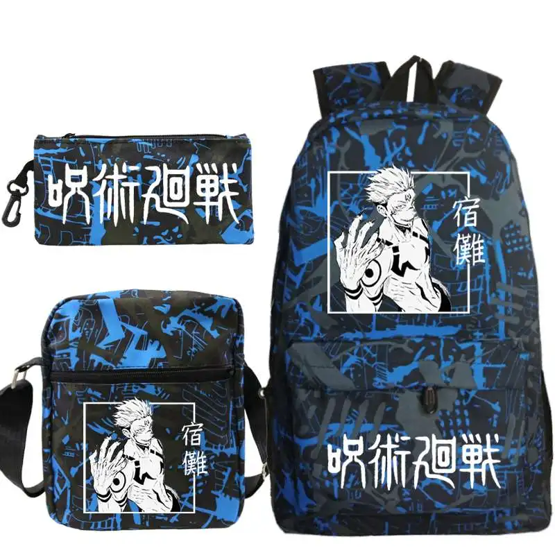 

Холщовый школьный ранец для мальчиков и девочек, сумка на плечо с мультяшным рисунком для подростков и косплея юютсу кайсена