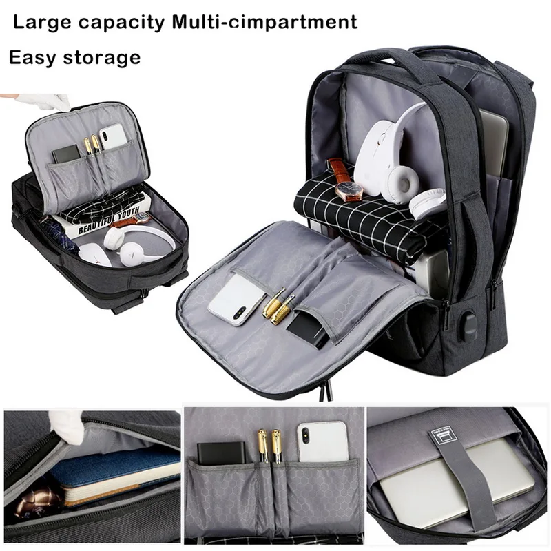 LOOZYKIT рюкзак для ноутбука мужские рюкзаки бизнес ноутбук Mochila водонепроницаемый рюкзак зарядка через usb сумки для путешествий