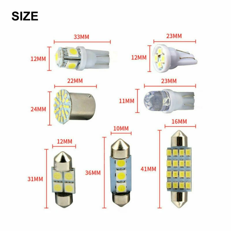 14 разных светодиодный внутри салона автомобиля светильник e багажник карта