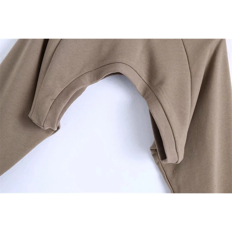 

YOSICIL Women High Street Cropped Sweatshirts Fashion O Solid Pullovers Ladies Chic Long Sleeve Hoodie Tops