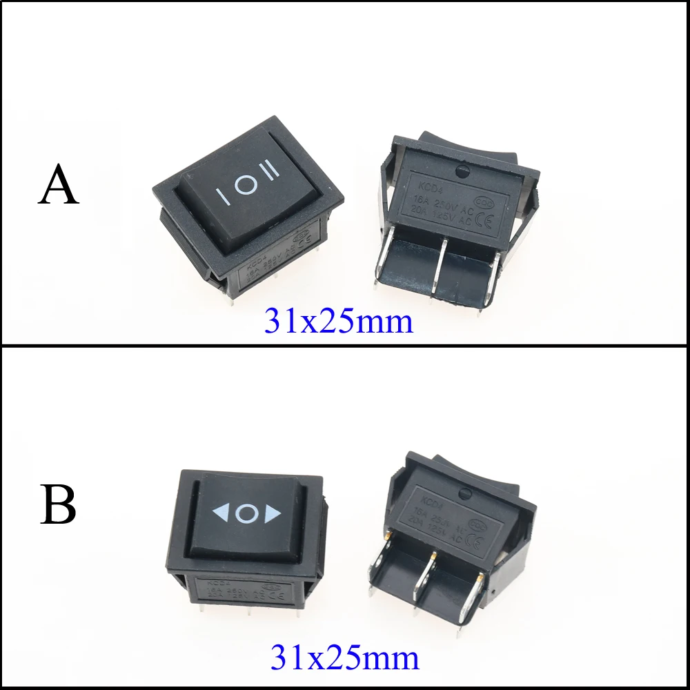 YuXi 6 контактный 3 позиционный лодочный (On)Off (On)KCD4 мгновенный кулисный