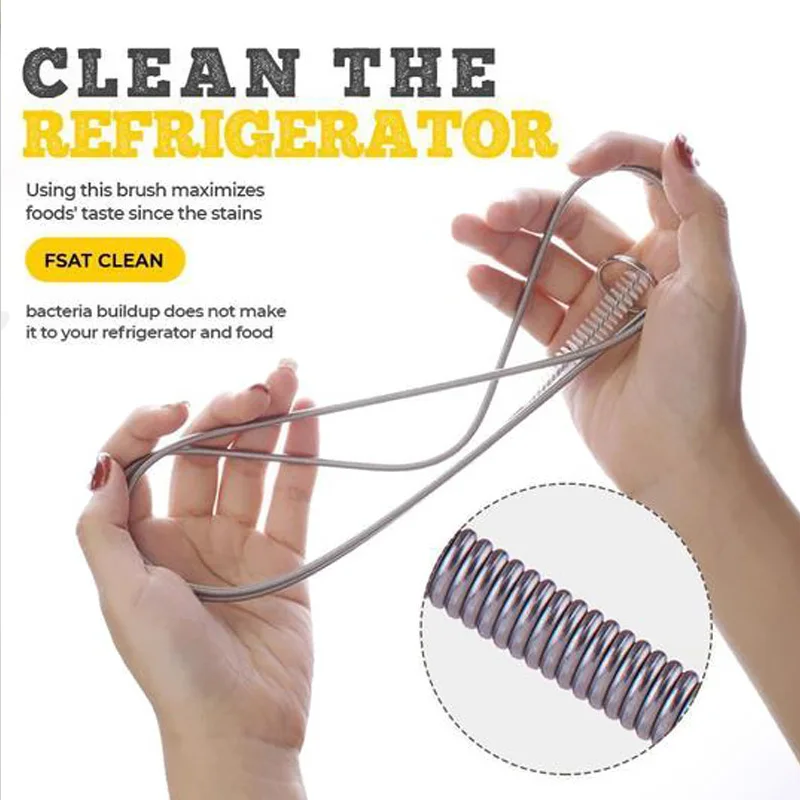 

Refrigerator Drain Dredge Cleaning Set Long Handle Refrigerator Drain Dredge Refrigerator dredge Flexible Peeling Fridge Coil