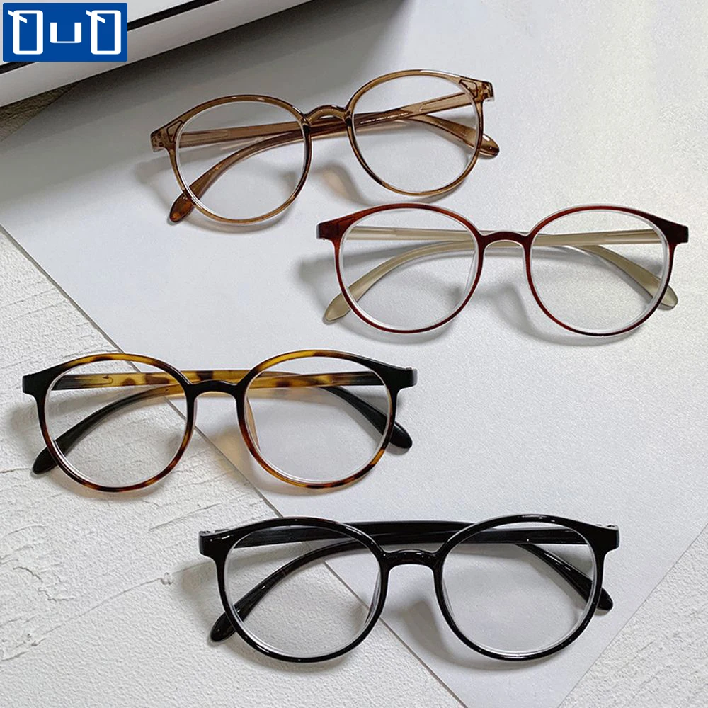 

Qutzzmnd Trend Round Frame Anti Blue Light Blocking Computer Glasses Women Men Reading Glasses Optical Spectacle Eyeglass