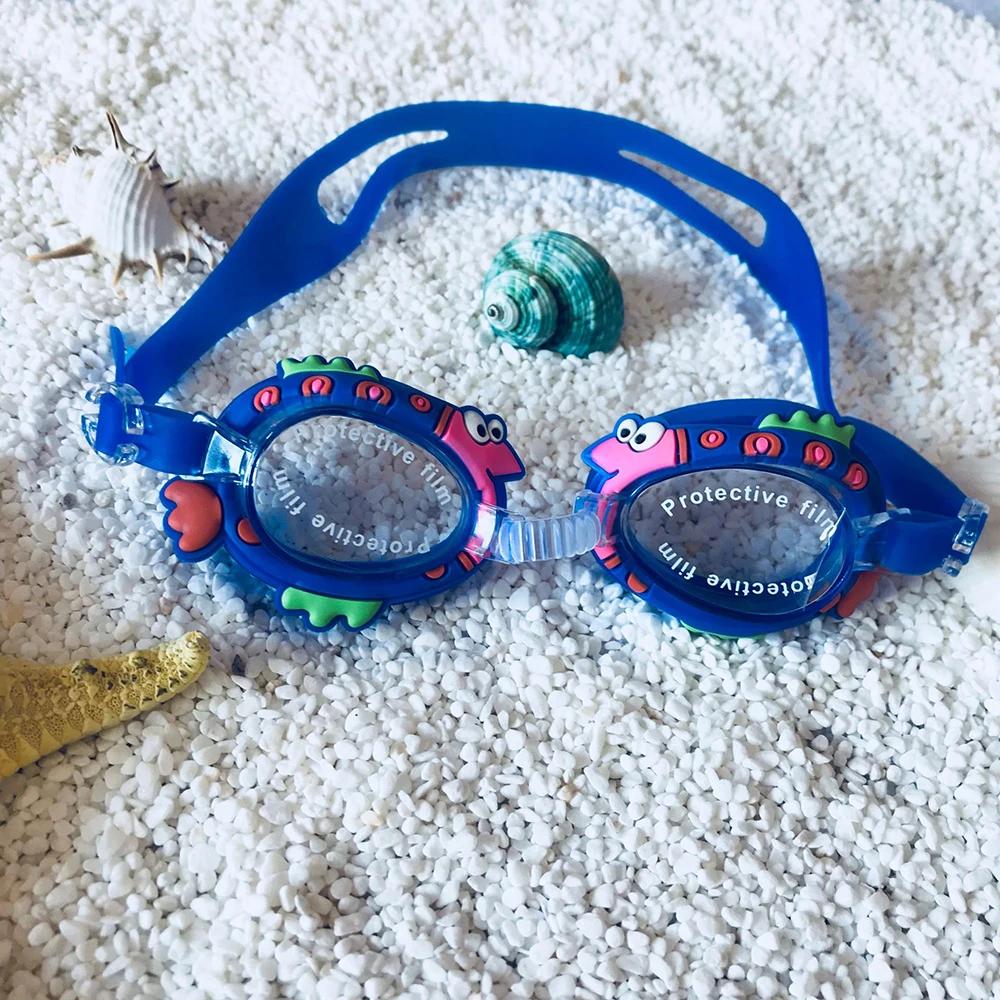 1 шт. детские силиконовые очки для плавания с милыми мультяшными животными