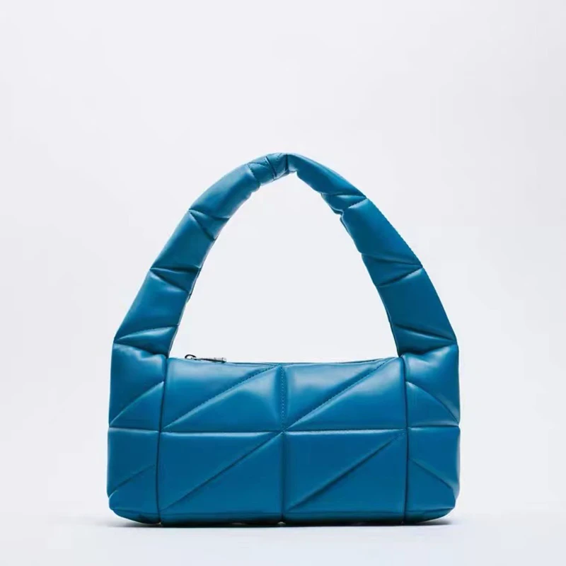 

Вместительная хлопковая пуховая сумка, дизайнерские стеганые женские сумки на плечо, роскошные сумки-тоут с подкладкой, зимний кошелек 2021