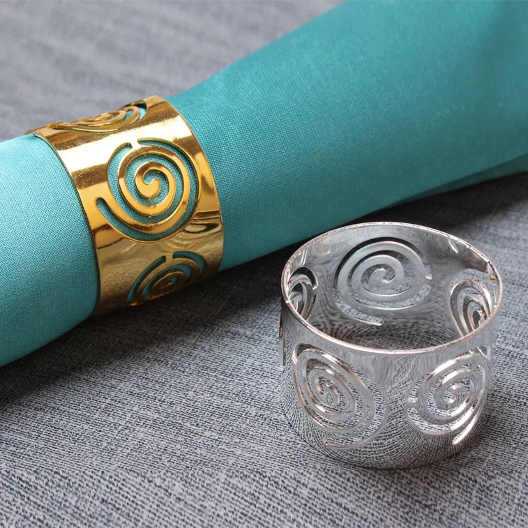 6 шт. металлические полые вихревые креативные кольца для салфеток | Кольца