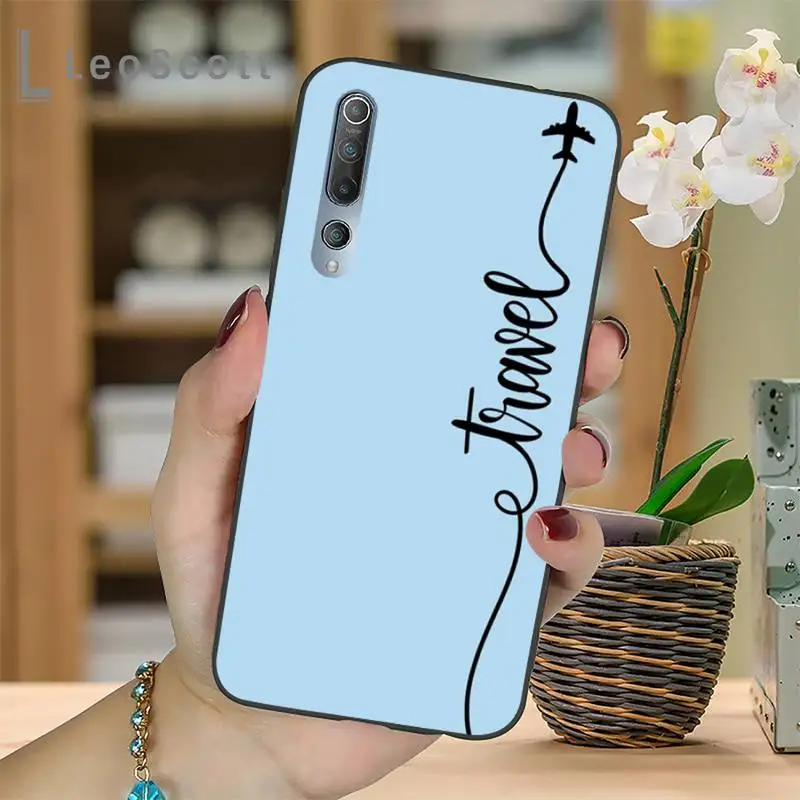 

World Map Travel Phone Case For Xiaomi mi Redmi note 7 8t 9 9t 9s 8 10 10t 11 pro lite K20 max 3