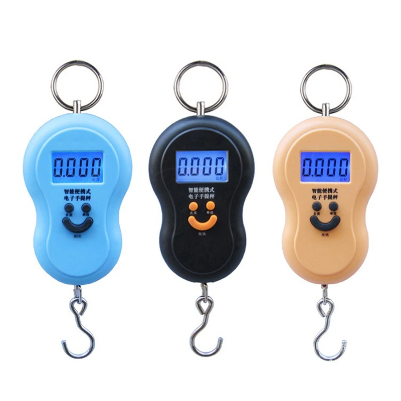 50кг/10г LCD Цифровые весы портативные подвесные подсветка для рыбалки Карманные