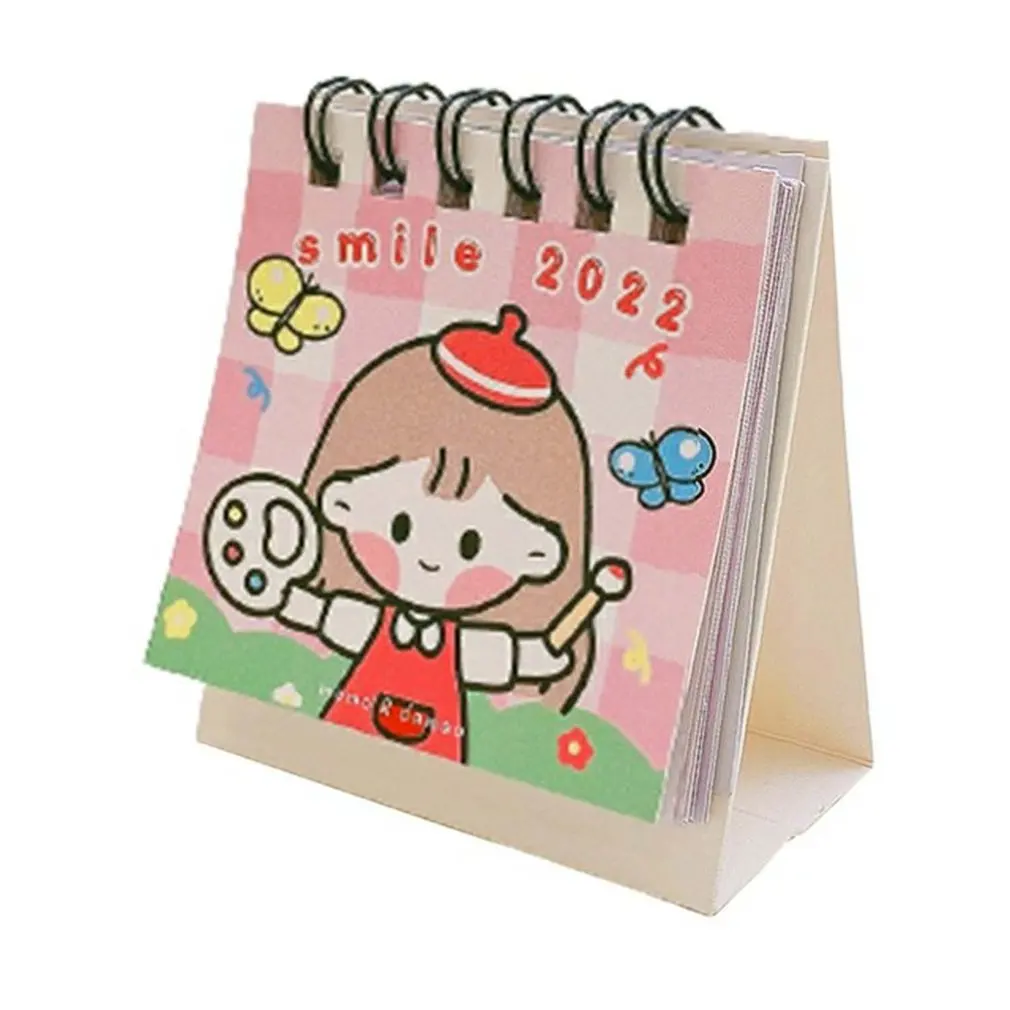 

Мини-календарь с японским аниме мультяшным рисунком, Настольный ежедневник, планировщик, органайзер для расписания на год, украшение для оф...