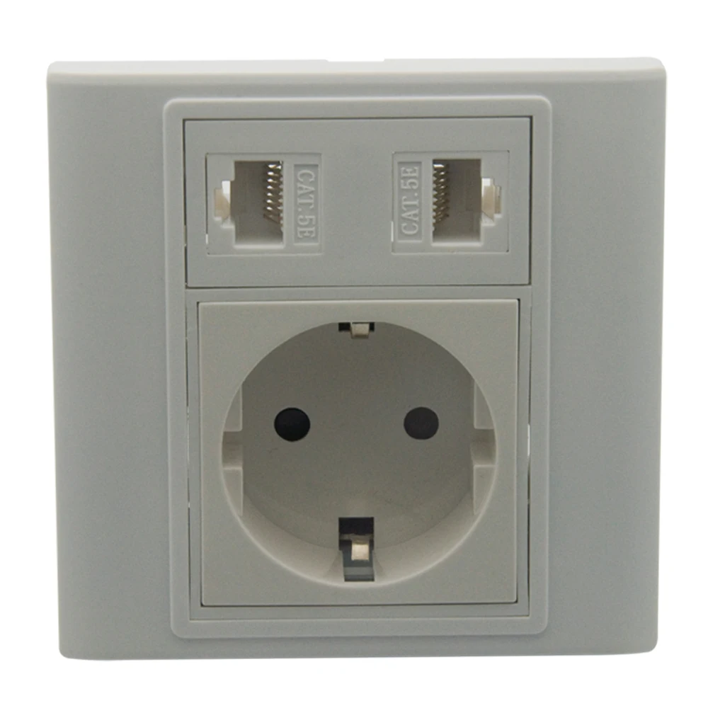 Европейская Волшебная 86 стильная HDMI V2.0 CAT6 RJ45 Коаксиальная F RG6 электрическая