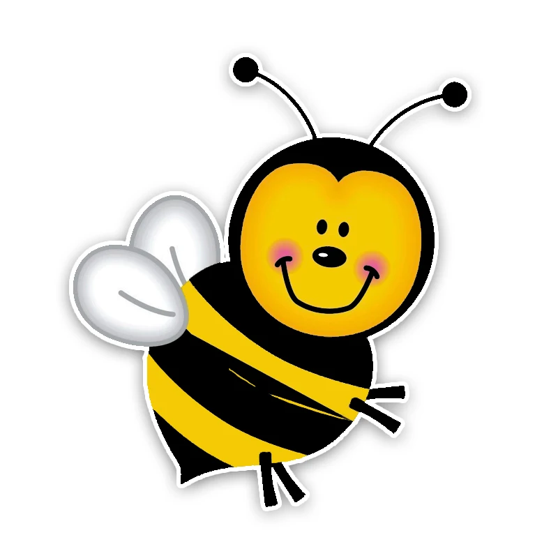 

15cmx13cm Cute little bee Vinyl Car-Sticker Automobiles Motorcycles Window Bumper Laptop Vinyl Decal PVC Decorative Goods