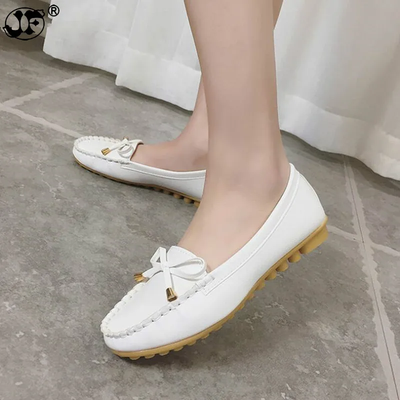 Туфли женские на плоской подошве лоферы без застежки балетки Мокасины df67|Обувь