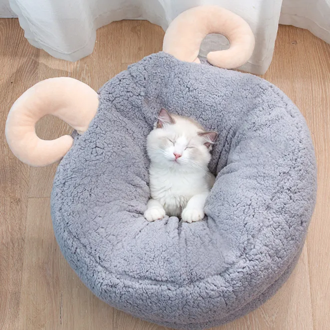 Стена кошка кровать пещера дом домашних животных продукт хлопок зима