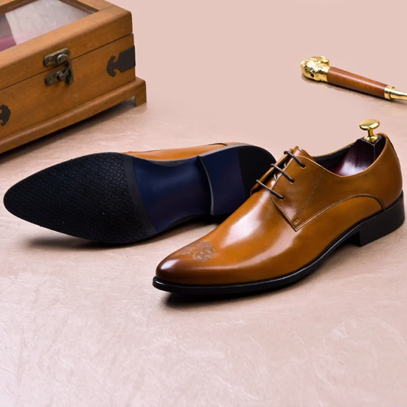 Роскошные мужские оксфорды ручной работы из натуральной кожи Итальянские
