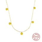 Автоклав 925 стерлингового серебра Многослойные цепные ожерелья в винтажном стиле, ожерелье с круглой подвеской для мама сестра изысканные украшения подарок на день рождения