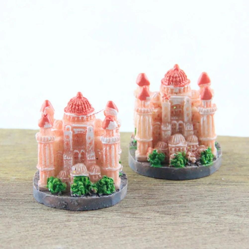 

One Or 2pcs Cute Mini Resin House Miniature House Fairy Garden Micro Landscape Home Garden Decoration Resin Crafts Color Random