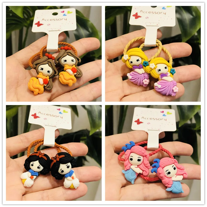 

2Pcs/set Little Girls Hair Accessories Children Rubber Bands Scrunchies Elastic Hair Bands Kids Headband Decorations Ties Gum