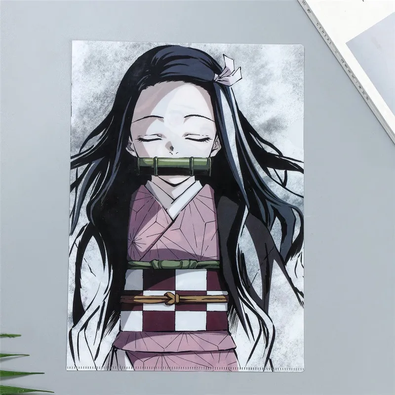 Аниме Демон Истребительница Kimetsu NoYaiba папка для документов камадо Tanjirou Nezuko