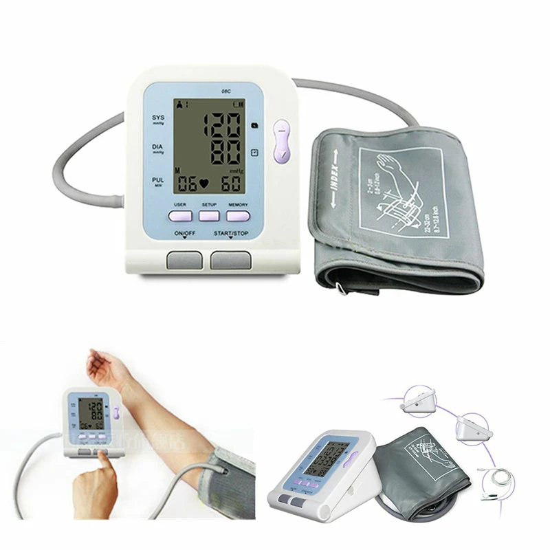 

Сфигмоманометр CONTEC08C, ЖК-монитор артериального давления на руку, электронный, для взрослых