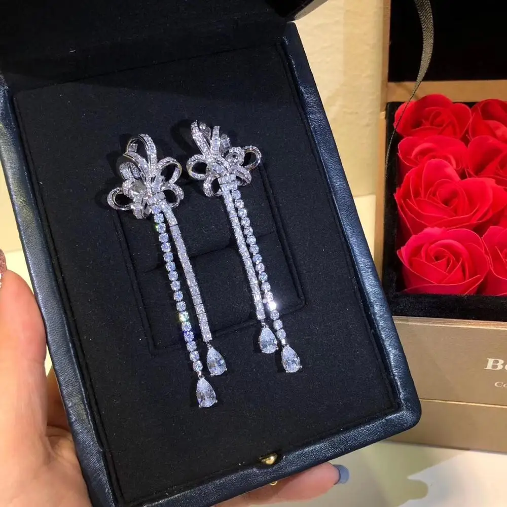 Роскошный Асимметричный галстук-бабочка с бабочкой из стерлингового серебра 925