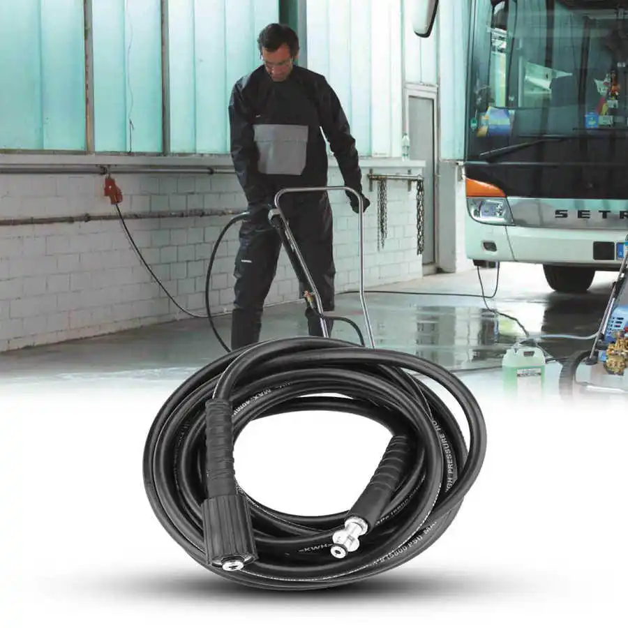 

8M 5800PSI High Pressure Cleaning Cleaner Car Washing Replacement Hose Black Color Cleaning Hose