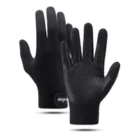 winter mens cycling gloves touch screen waterproof unisex outdoor sports non slip plus velvet warm windproof velcro ski gloves
