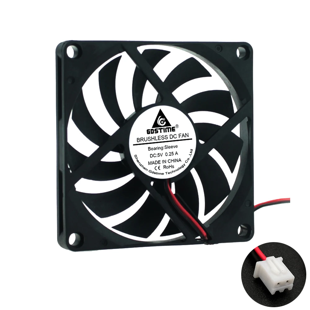 5V XH2.54 2Pin 8010 вентилятор 5 в 12 В 24 в 80X80X10 мм бесщеточный кулер вентилятор компьютер cpu система радиатор ПК блок питания USB Вентилятор охлаждения - Цвет: 5V XH2.54 2Pin