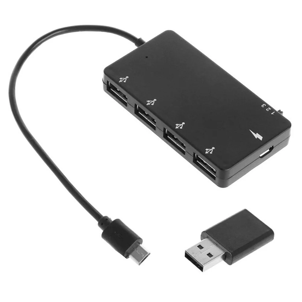 4 порта DIY концентратор адаптер Micro USB путешествия домашний мобильный телефон