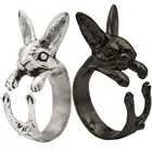 Модные регулируемые в винтажном стиле, в стиле хиппи, шикарное ручная работа Кролик Банни животных суставов пальцев кольца для женщин и девочек браслеты с подвесками, подарок, ювелирное изделие