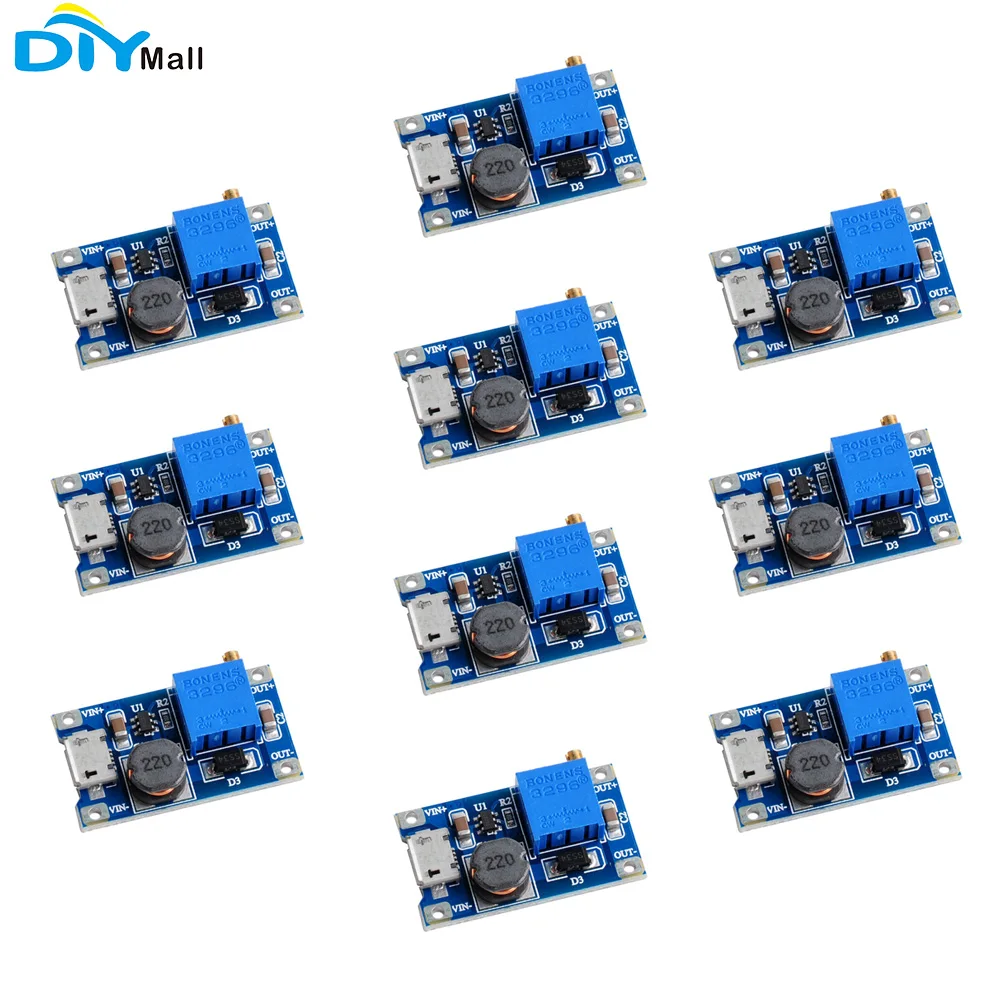 

10 шт. MT3608 2A DC-DC Step Up усилитель Питание модуль микро USB интерфейс