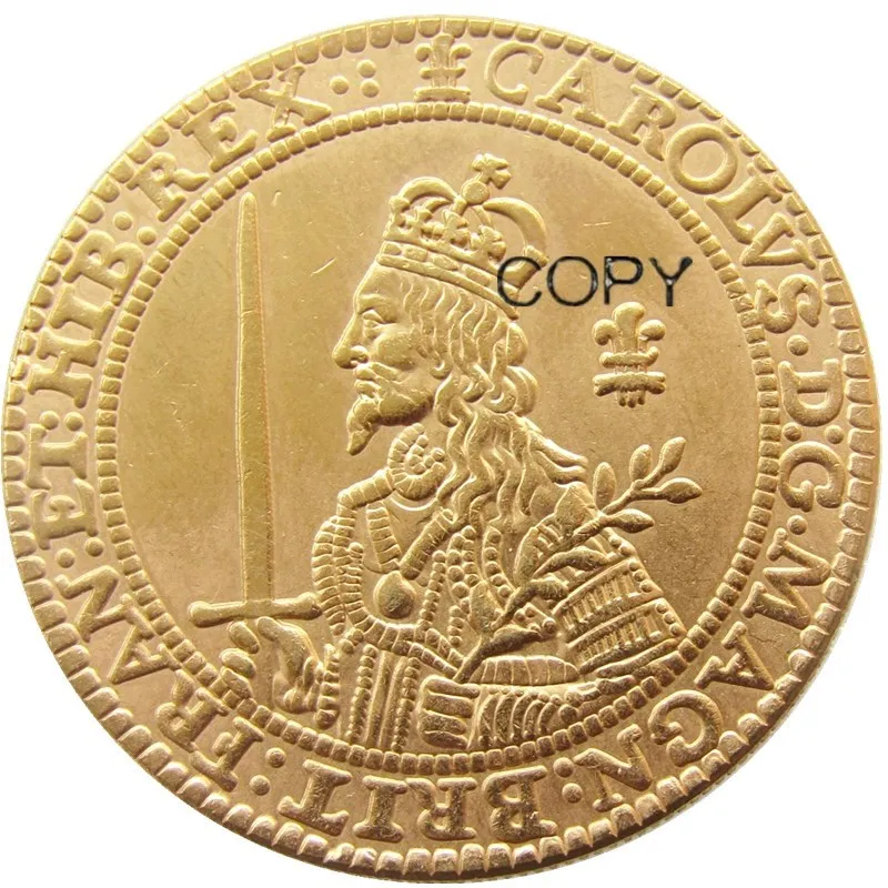Медаль 1643 Великобритании-King Charles I of England (1600-1649) позолоченные монеты высокого