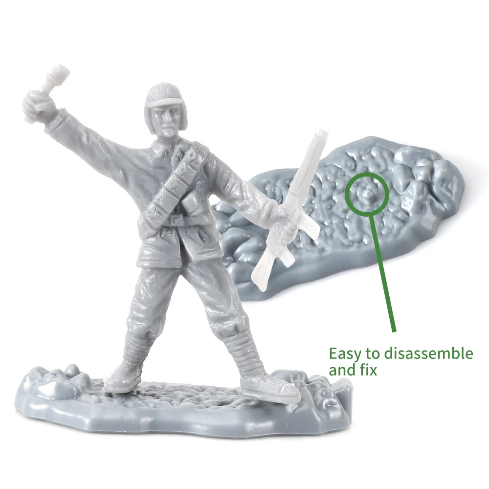 Viikondo армейский мужской Toy-50pcs Второй мировой войны маленький солдат Военная сцена